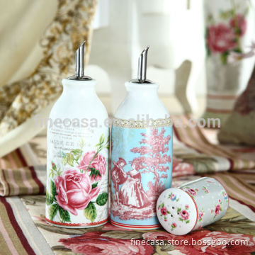 Elegant Fine New Bone China olive oil bottles